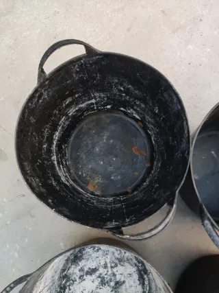 Lote 4 capachos/cubos de plástico