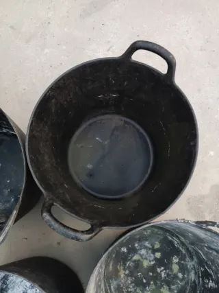 Lote 4 capachos/cubos de plástico