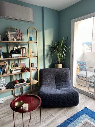 Sillón efecto Alpaca Azul Noche, súper suave