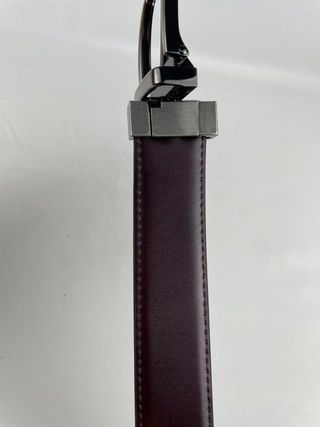 Cinturón  piel negro y marrón oscuro,Dos en Uno