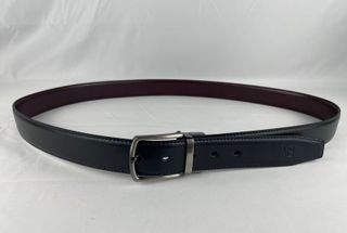 Cinturón  piel negro y marrón oscuro,Dos en Uno