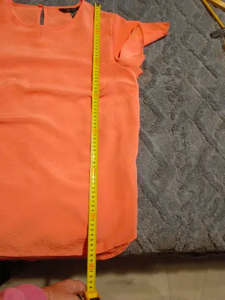 Blusa coral manga volante