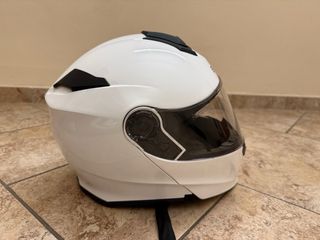 Casco modulare Befast bianco con interfono
