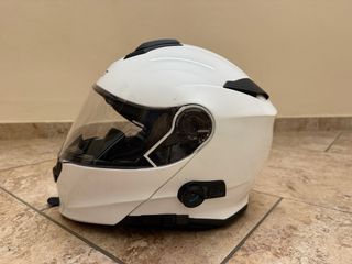Casco modulare Befast bianco con interfono