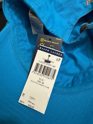 Gorra Polo Ralph Lauren Azul Naranja Nueva