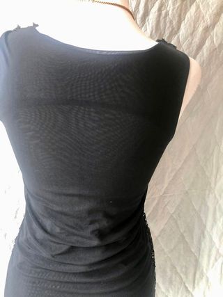 Blusa de fiesta lentejuelas negra