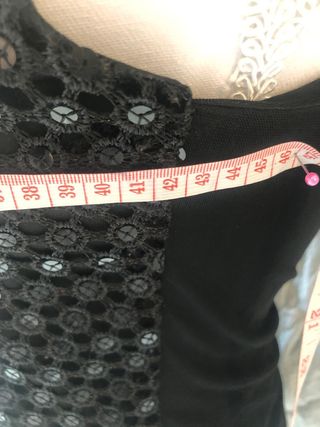 Blusa de fiesta lentejuelas negra