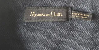Polo Massimo Dutti manga larga azul XL