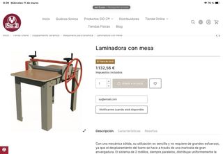 Laminadora con mesa