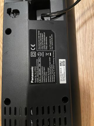 Barra Sonido y Subwoofer Panasonic Negro