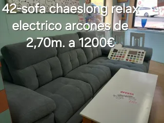 Sofá Chaise Longue Eléctrico Gris