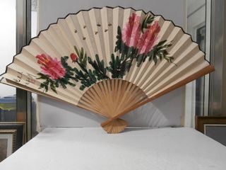 Abanico Oriental Gigante Pintado a Mano