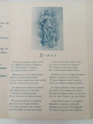 Minuta o menú antiguo Festividad Santa Bárbara 194