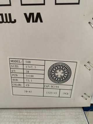 4 llantas GODO rs 7.5x17 5x100 et38