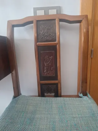 2 Sillas Antiguas Chinas Madera de olmo