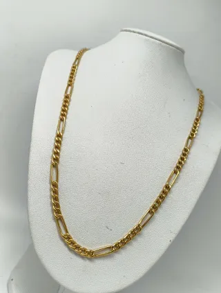 Cadena Figaro Oro 18kt eslabones 5x1 65cm largo