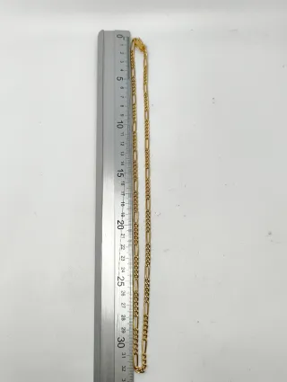Cadena Figaro Oro 18kt eslabones 5x1 65cm largo