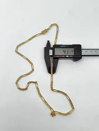 Cadena Figaro Oro 18kt eslabones 5x1 65cm largo
