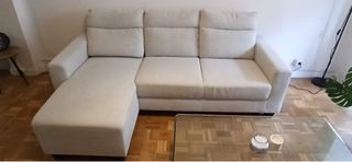 Sofá Chaiselongue Ikea 3 Plazas Beige