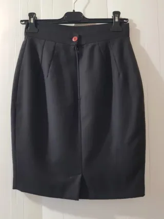 Gonna corta vintage 100% pura lana