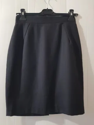 Gonna corta vintage 100% pura lana