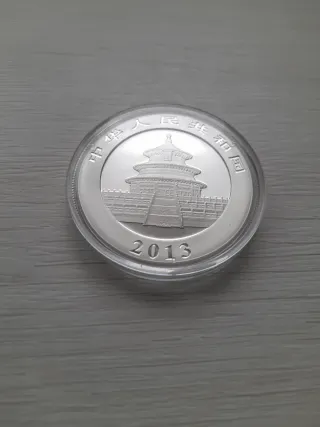 Moneda Plata Panda China 1 Oz 2013