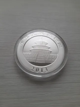 Moneda Plata Panda China 1 Oz 2013