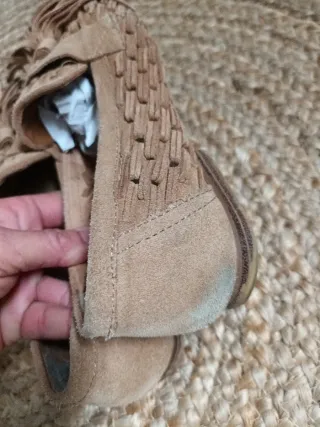 Mocasines Zara Ante Beige