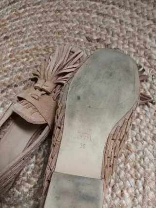 Mocasines Zara Ante Beige