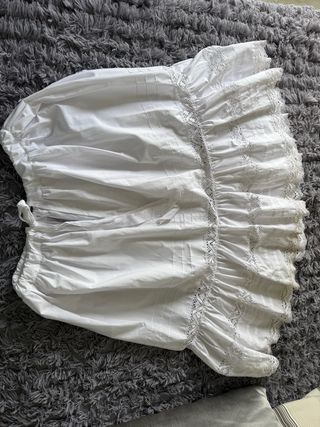 Enagua fallera blanca algodón con encaje  Talla 80