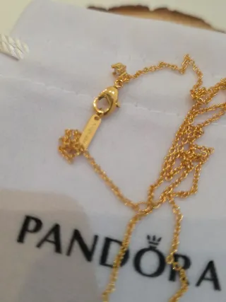 Collar Pandora Baño Oro 14k