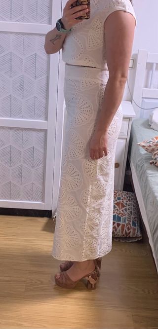 Falda Lady Pipa color marfil Talla L