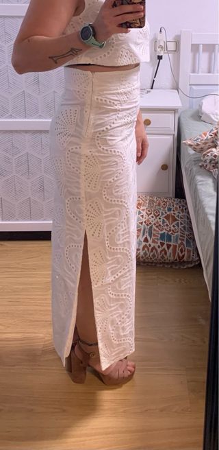 Falda Lady Pipa color marfil Talla L