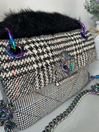 Bolso Kurt Geiger cuadros pelo cadena multicolor