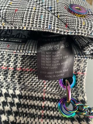Bolso Kurt Geiger cuadros pelo cadena multicolor