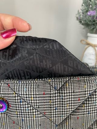 Bolso Kurt Geiger cuadros pelo cadena multicolor