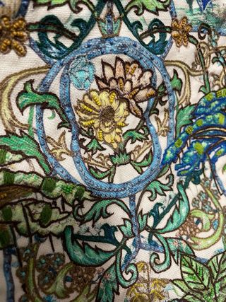 Borsa Dior tela ricamata