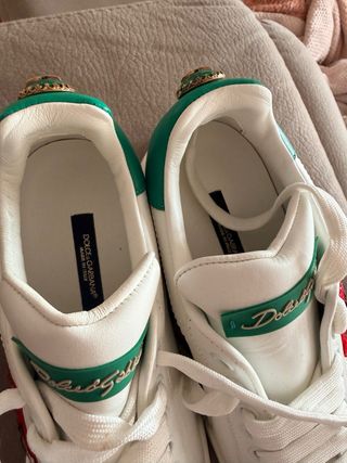 Dolce & Gabbana Sneakers Bianche con Rosa