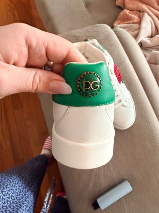 Dolce & Gabbana Sneakers Bianche con Rosa