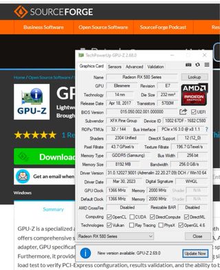 XFX Radeon RX 580 8GB GDDR5 Tarjeta Gráfica
