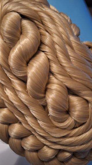 Moño fallera niña rubio extraclaro