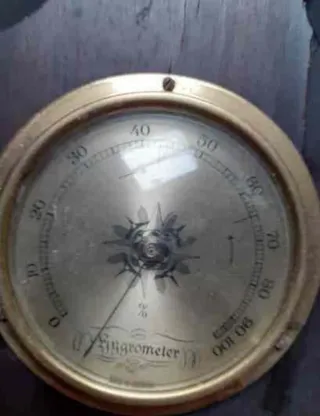 Reloj Antiguo 94cm Barómetro Termómetro.ver leer