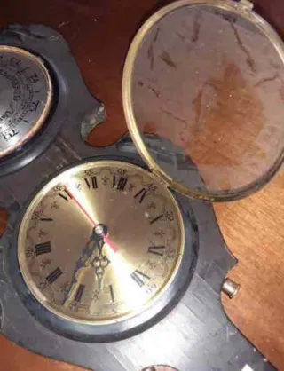 Reloj Antiguo 94cm Barómetro Termómetro.ver leer