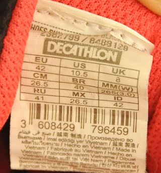 Zapatillas Kalenji Negras y Rosas Talla 42