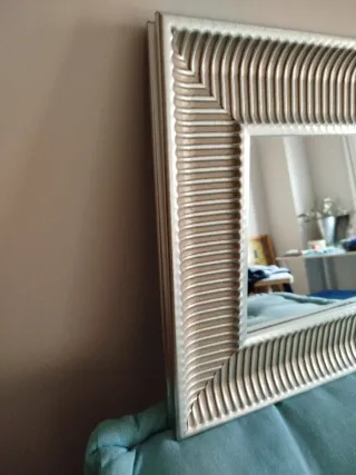 2 Espejos Ikea Marco Plateado