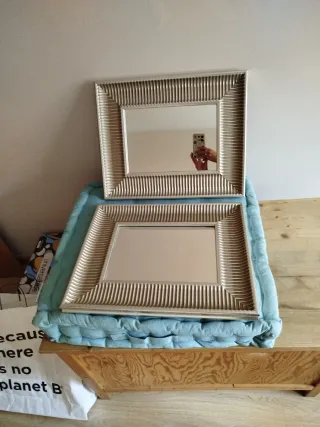 2 Espejos Ikea Marco Plateado