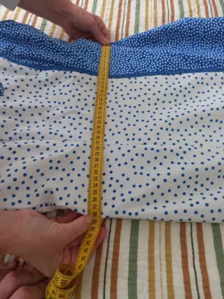 Vestido Flamenca Blanco y Azul