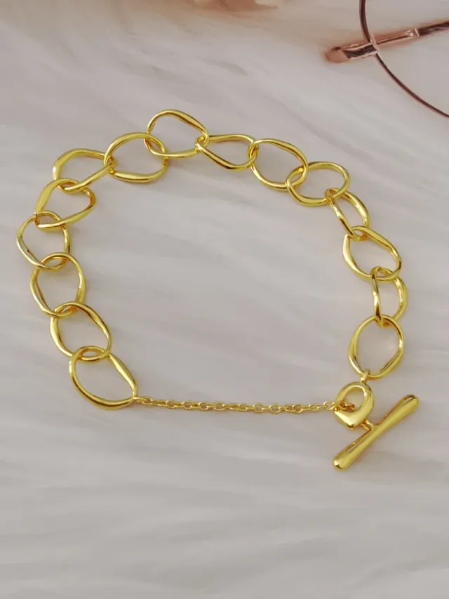 Pulsera eslabones dorada