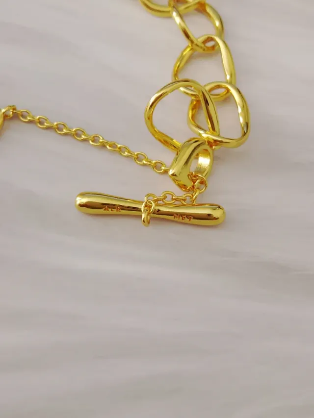 Pulsera eslabones dorada