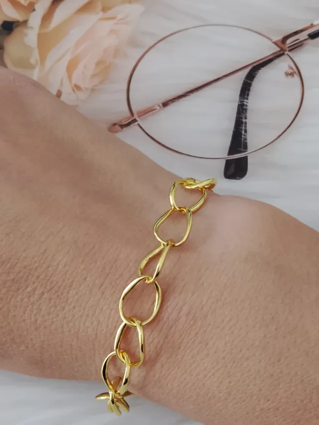 Pulsera eslabones dorada